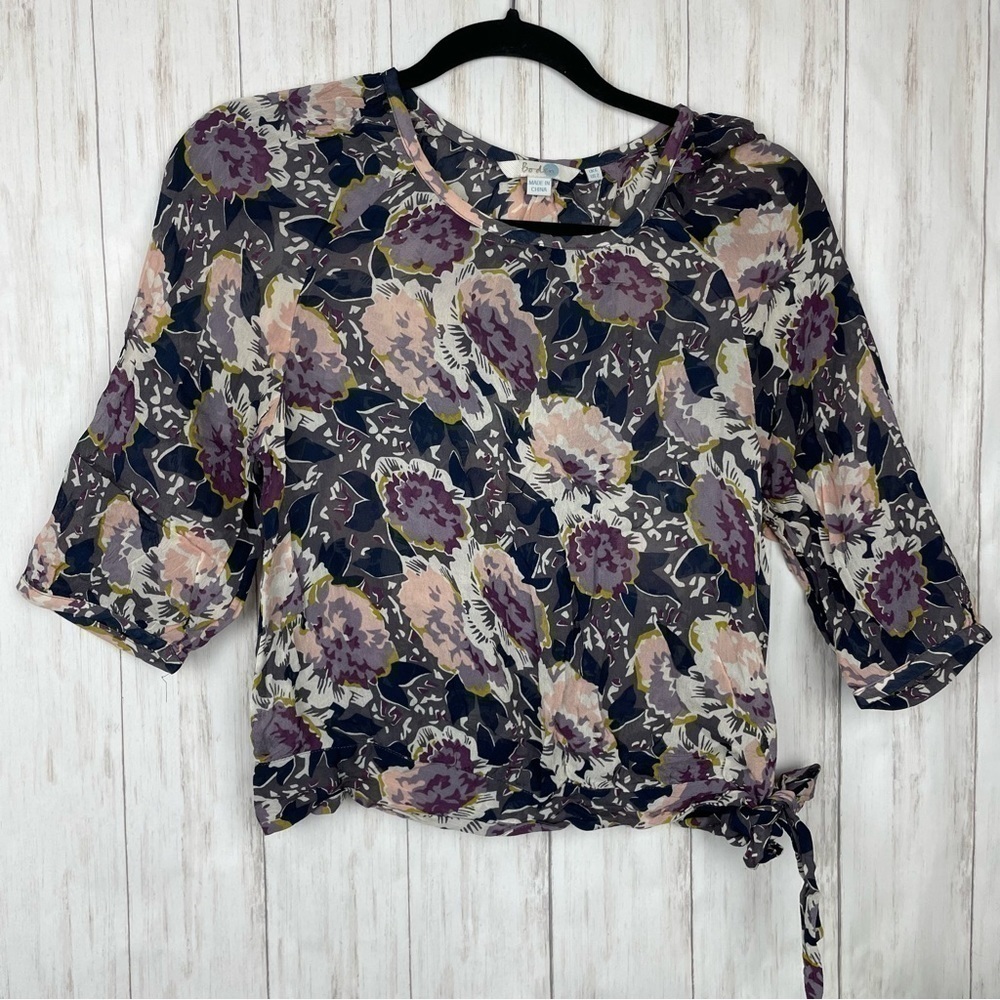 Anthropologie Boden silky floral blouse US 2